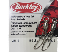 Вертлюг с карабином на подшипнике Berkley Ball Bearing Cross-Lok Snap Swivels #6 (275lb)